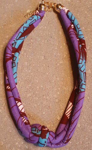 Handmade Ankara Fabric  statement Necklace Kargo Fresh