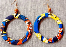 Load image into Gallery viewer, Handmade Ankara Print Hoop Earrings Kargo Fresh
