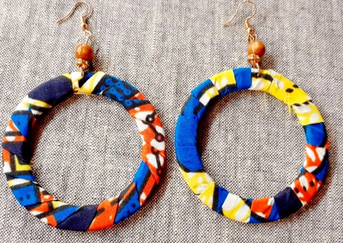 Handmade Ankara Print Hoop Earrings Kargo Fresh