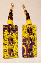 Load image into Gallery viewer, Handmade Ankara Print and Wood Earrings Kargo Fresh
