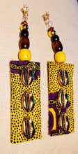 Load image into Gallery viewer, Handmade Ankara Print and Wood Earrings Kargo Fresh
