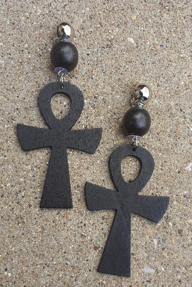 Handmade Ankh Clip On Earrings Kargo Fresh