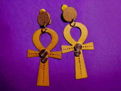 Handmade Ankh Clip On Earrings Kargo Fresh