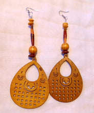 Load image into Gallery viewer, Handmade Boho Geometric wood Earrings Kargo Fresh
