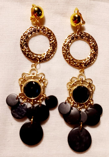 Handmade Boho  Metal Clip On Earrings Gold Kargo Fresh