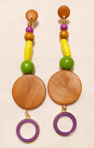 Handmade Boho  Wooden Earrings Kargo Fresh