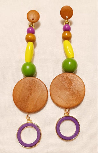 Handmade Boho  Wooden Earrings Kargo Fresh