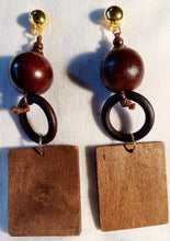 Load image into Gallery viewer, Handmade Boho wood Clip On Earrings Kargo Fresh
