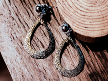 Load image into Gallery viewer, Handmade Brushed Metal Clip On Earrings Kargo Fresh

