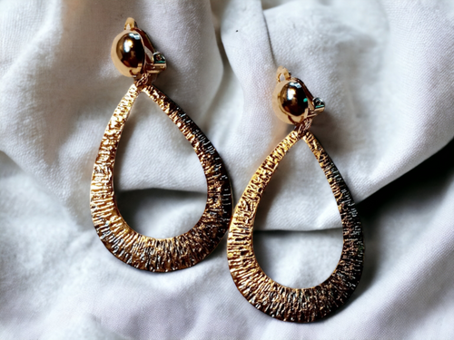 Handmade Brushed Metal Clip On Earrings Kargo Fresh