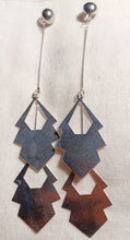 Load image into Gallery viewer, Handmade Brushed Metal Clip On Earrings Kargo Fresh
