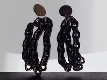 Load image into Gallery viewer, Handmade Chunky acrylic chain clip on earrings Kargo Fresh
