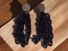 Load image into Gallery viewer, Handmade Chunky acrylic chain clip on earrings Kargo Fresh
