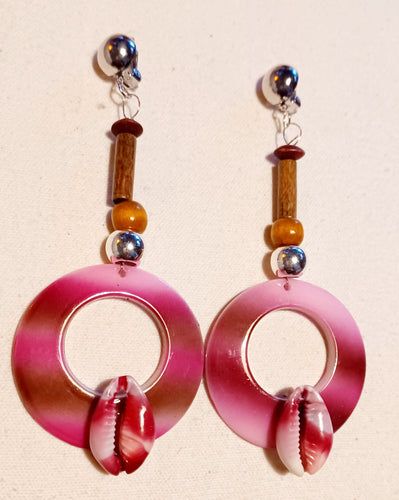 Handmade Chunky acrylic clip on hoop earrings Kargo Fresh