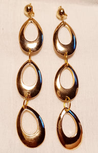 Handmade Chunky gold acrylic Multi Hoop Clip On Earrings Kargo Fresh