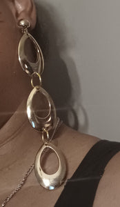 Handmade Chunky gold acrylic Multi Hoop Clip On Earrings Kargo Fresh