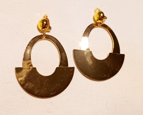 Handmade Clip Chunky Gold Hoop Earrings Kargo Fresh