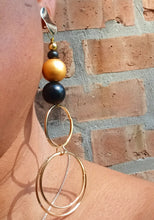 Load image into Gallery viewer, Handmade  Clip On  Multi Hoop Metal Earrings gold Kargo Fresh
