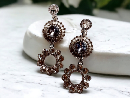 Handmade Clip on  Rhinestone Hoop Earrings Kargo Fresh