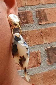 Handmade Clip on Tortoise Lucite Earrings Kargo Fresh