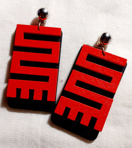 Handmade Clip on adinkra symbol earrings Kargo Fresh