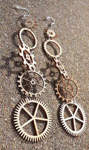 Handmade Clock Wheel Earrings Kargo Fresh