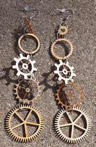 Handmade Clock Wheel Earrings Kargo Fresh