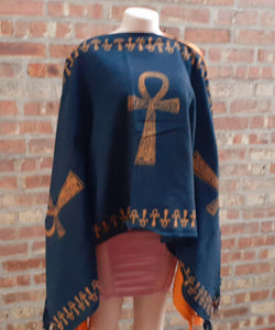 Handmade Cotton Ankh Poncho Kargo Fresh