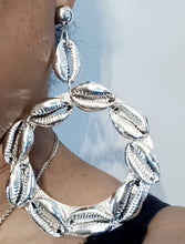 Load image into Gallery viewer, Handmade Cowrie Shell Hoop Earrings CLIP ON Kargo Fresh
