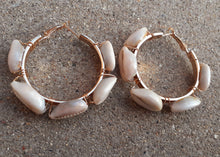 Load image into Gallery viewer, Handmade Cowrie Shell Hoop Earrings Kargo Fresh
