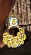 Load image into Gallery viewer, Handmade Cowrie Shell Hoop Earrings Kargo Fresh
