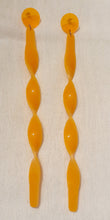 Load image into Gallery viewer, Handmade Extra Long Acrylic Orangesicle Earrings 6 in. Kargo Fresh
