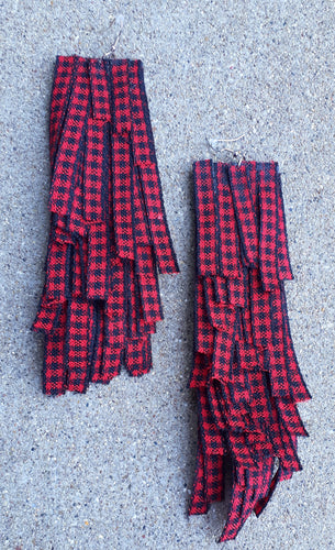 Handmade Fabric Layer BUFFALO PLAID Earrings Kargo Fresh