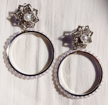 Load image into Gallery viewer, Handmade Faux Pearl Hoop Clip On Earrings Kargo Fresh
