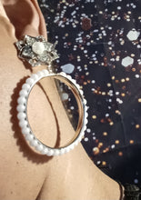 Load image into Gallery viewer, Handmade Faux Pearl Hoop Clip On Earrings Kargo Fresh
