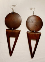 Load image into Gallery viewer, Handmade Geometric Design Wooden Earrings Kargo Fresh
