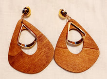 Load image into Gallery viewer, Handmade Geometric Wooden Earrings Kargo Fresh
