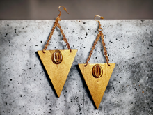 Load image into Gallery viewer, Handmade Geometric Wooden Earrings Kargo Fresh
