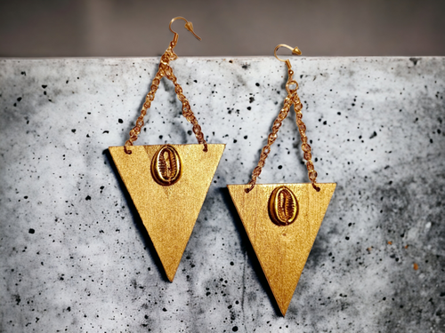 Handmade Geometric Wooden Earrings Kargo Fresh