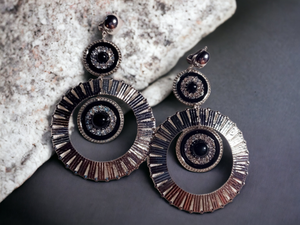 Handmade Glam Clip On  Multi Hoop Metal Earrings Kargo Fresh