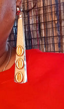 Load image into Gallery viewer, Handmade Gold Abstract design Clip On Earrings Kargo Fresh
