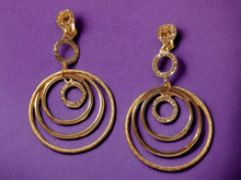 Load image into Gallery viewer, Handmade Gold metal Multi Hoop Clip On Earrings Kargo Fresh

