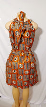 Load image into Gallery viewer, Handmade Gye Nyame Halter Mini Dress Free Size Kargo Fresh
