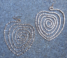 Load image into Gallery viewer, Handmade Hammered Metal Heart Earrings Kargo Fresh
