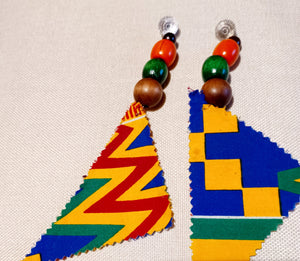 Handmade Kente Fabric Earrings Kargo Fresh