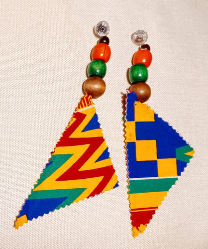 Handmade Kente Fabric Earrings Kargo Fresh