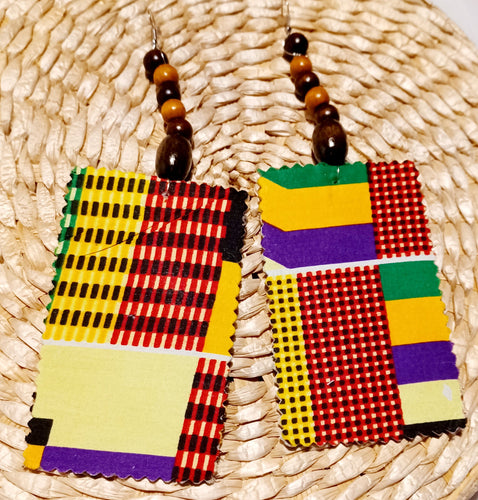 Handmade Kente Fabric Earrings Kargo Fresh