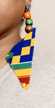 Load image into Gallery viewer, Handmade Kente Fabric Earrings Kargo Fresh
