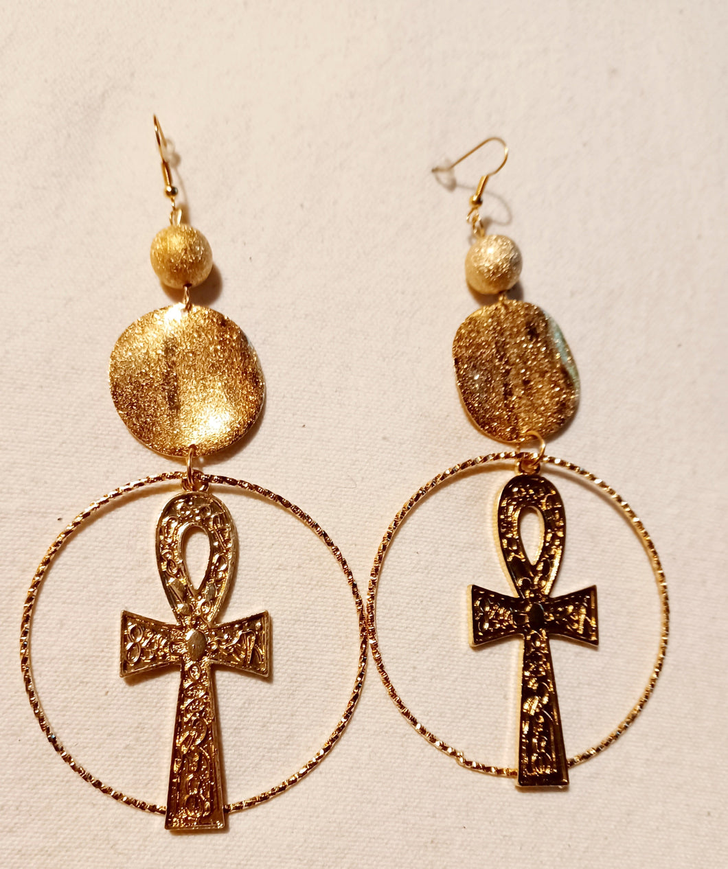 Handmade Metal Ankh  Earrings Kargo Fresh