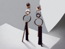 Load image into Gallery viewer, Handmade Minimalist Wood and metal Clip Earrings Kargo Fresh
